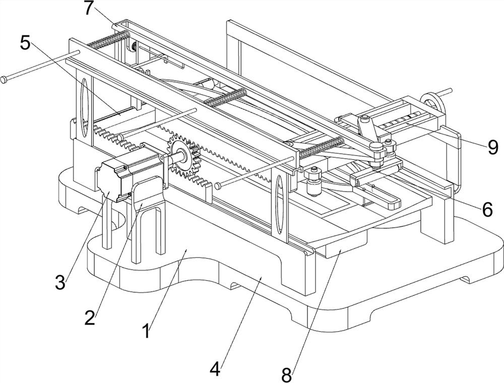 Device capable of being positioned and used for conducting slotting on middle of wood board