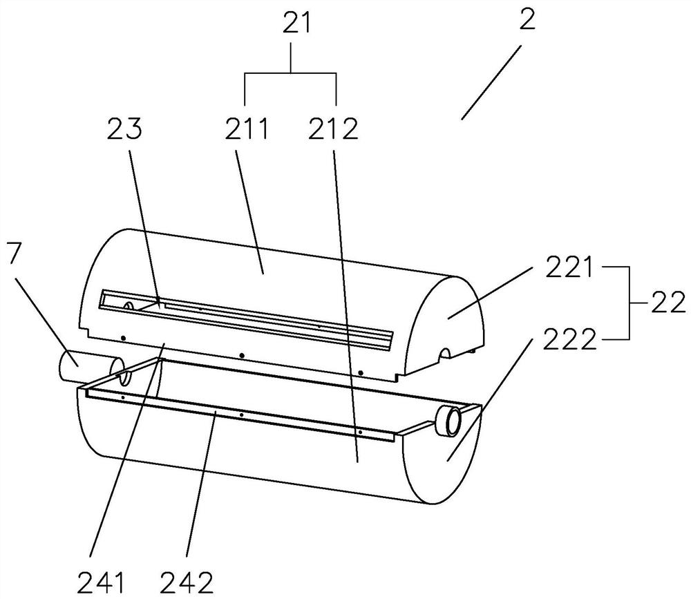 A kind of spraying tube winding protection device