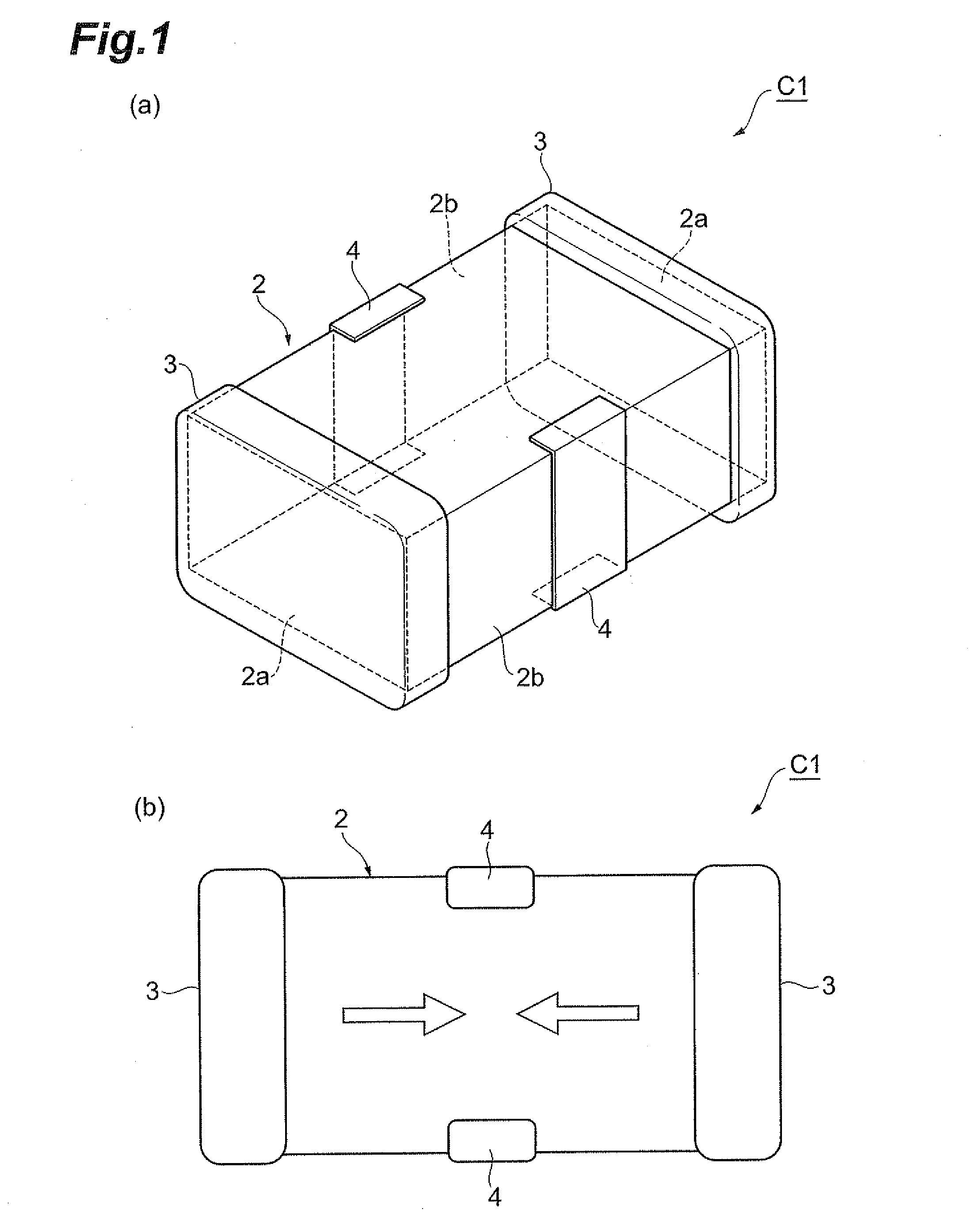 Feedthrough capacitor mounted structure