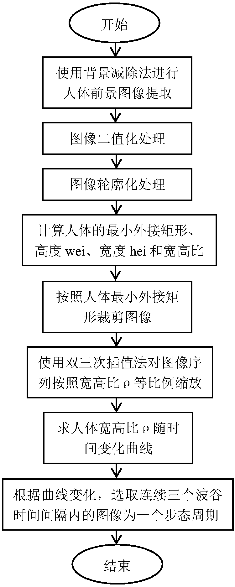 Video monitoring system and real-time gait recognition method