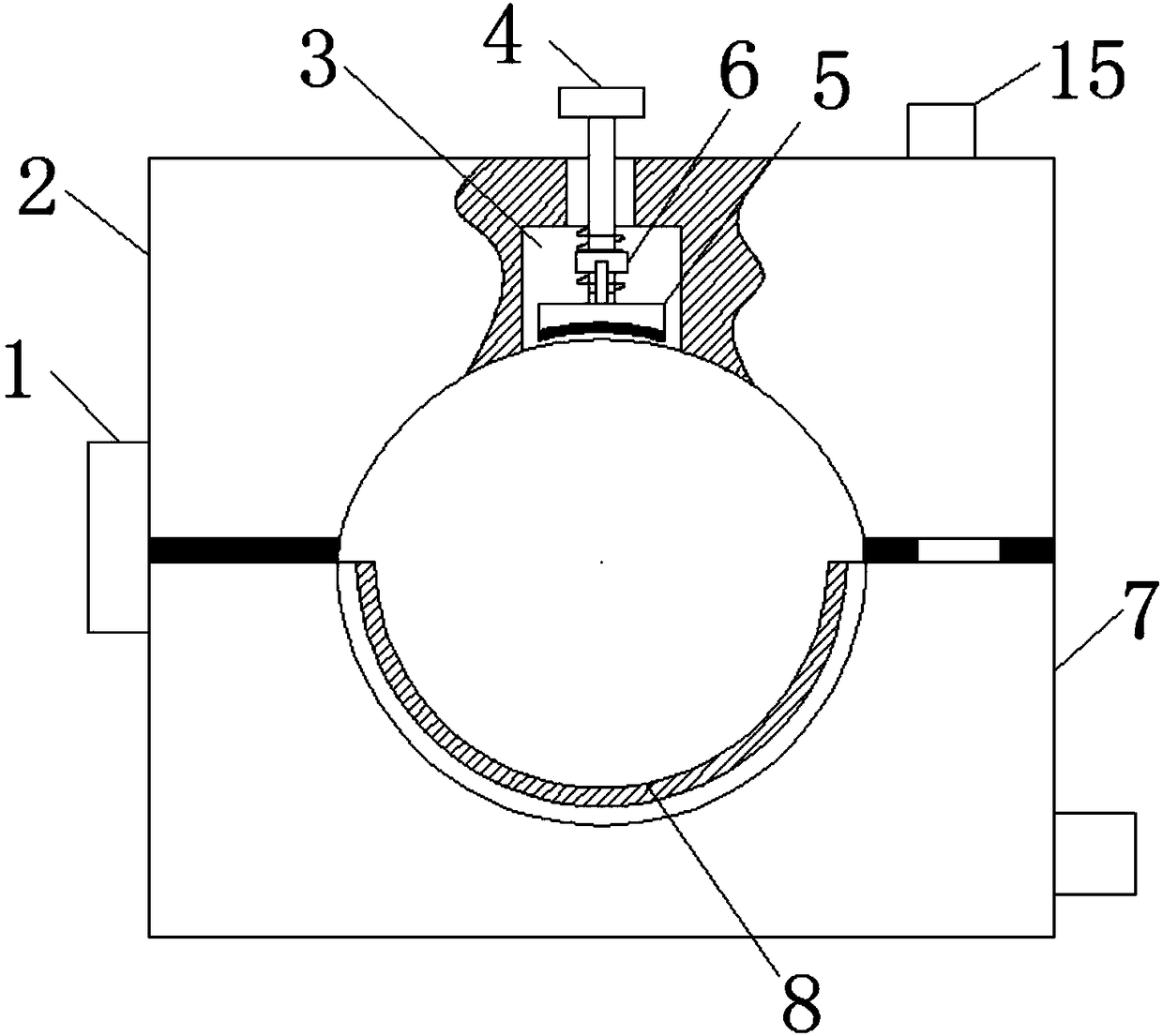 Quick butt-joint fixture of end face of waveguide tube