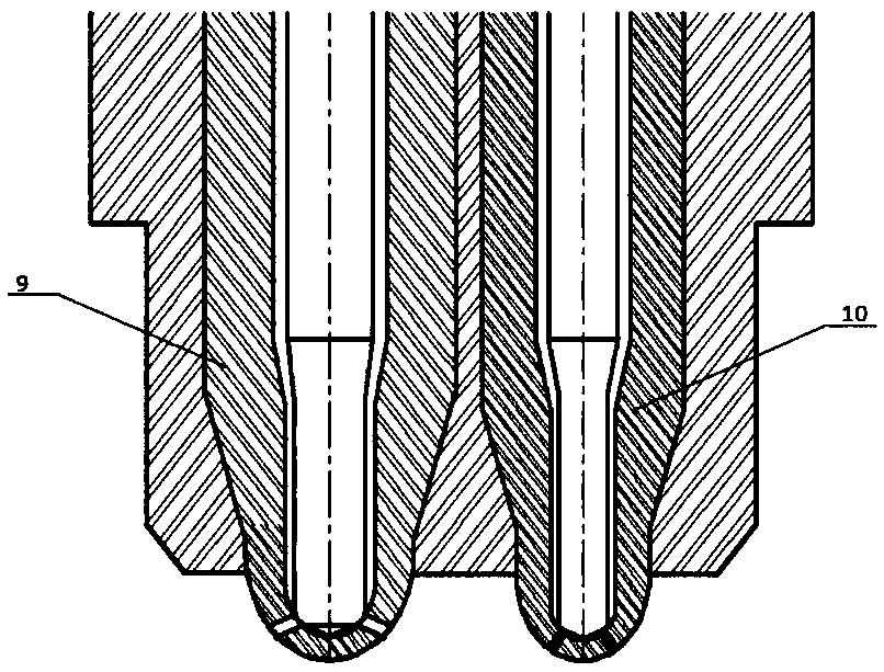 Combined air supply dual-fuel engine system with dual-needle valve fuel injector and combustion method