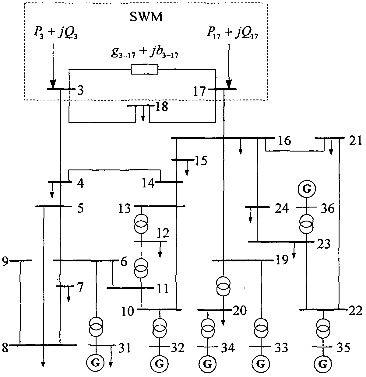 Internal network actual information based method for external network static equivalents of two ports