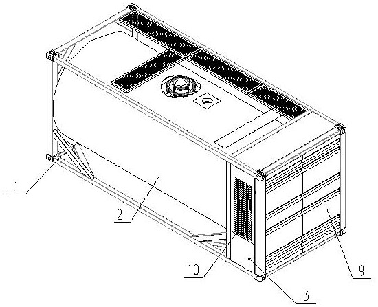 Sustainable heating and heat preservation liquid sulfur tank container