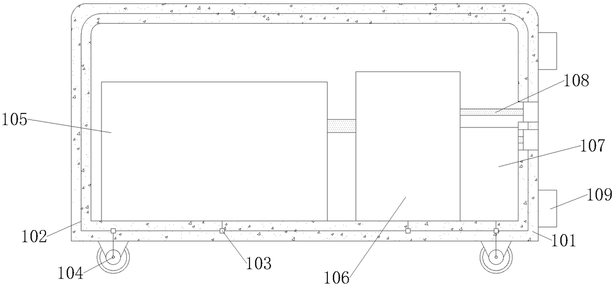 A wear-resistant composite steel plate automatic welding device