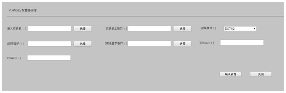 VLAN distribution method and device of switch equipment