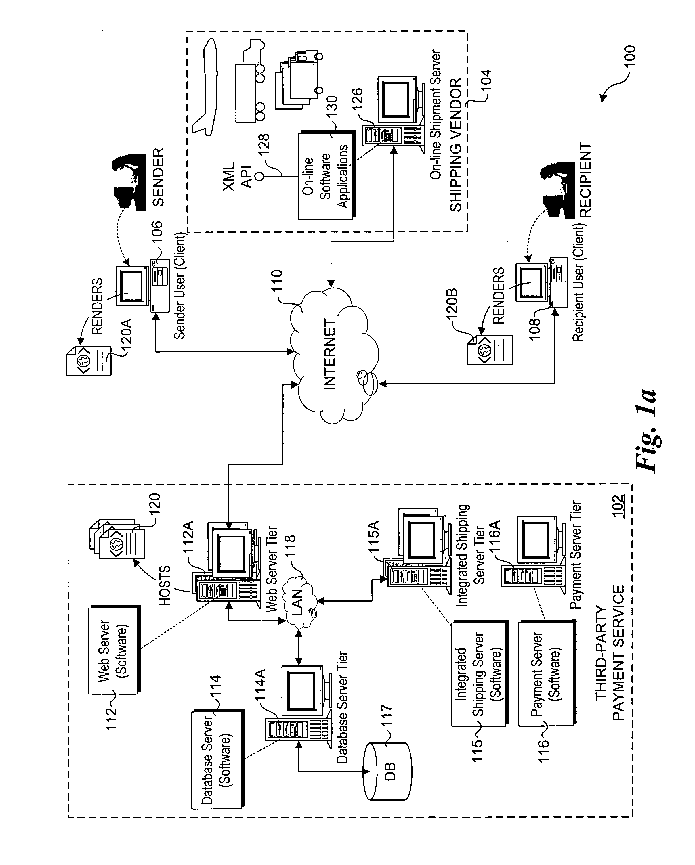 Method and system for facilitating shipping via a third-party payment service