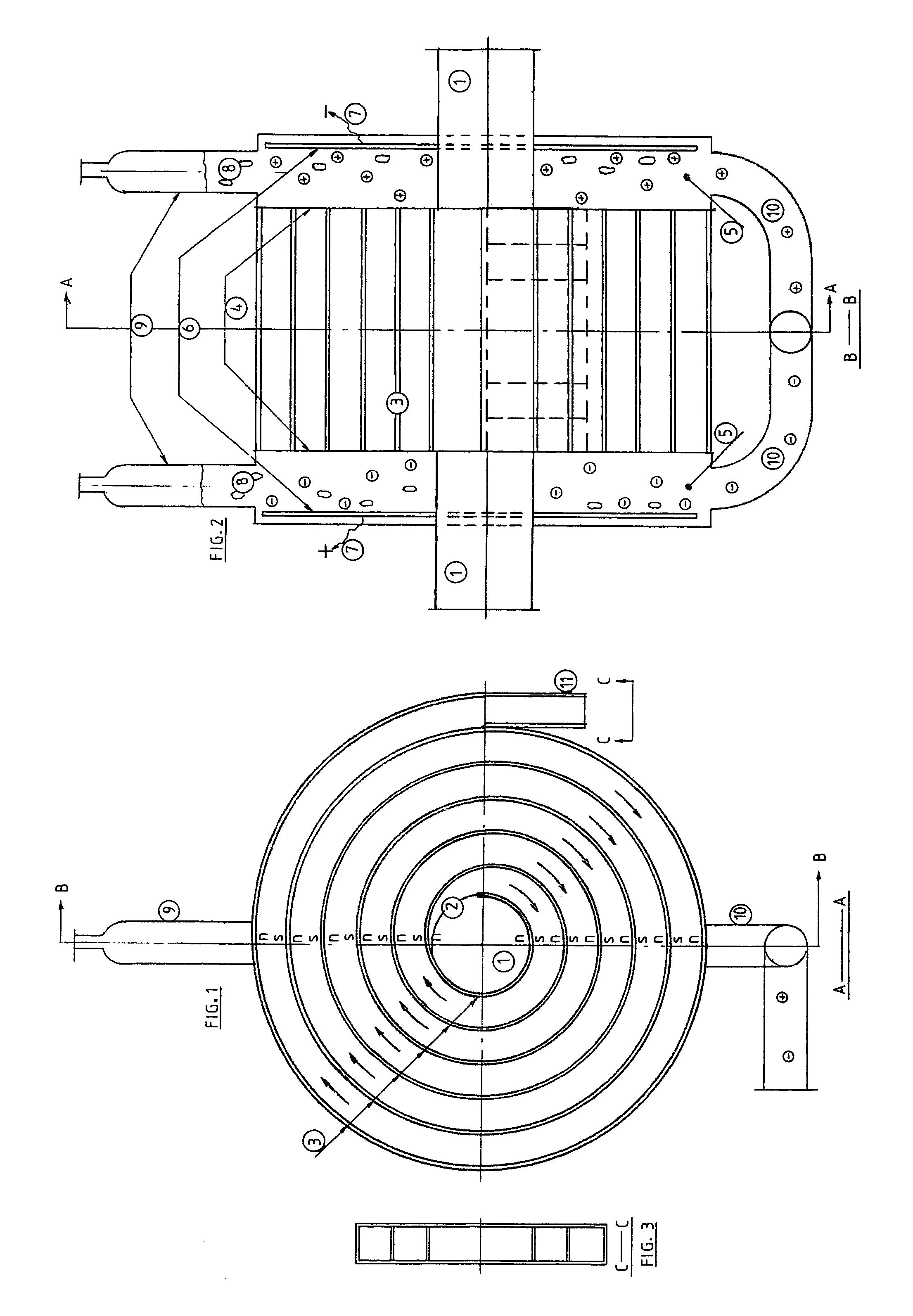 Ion separation and removal unit with gas extraction