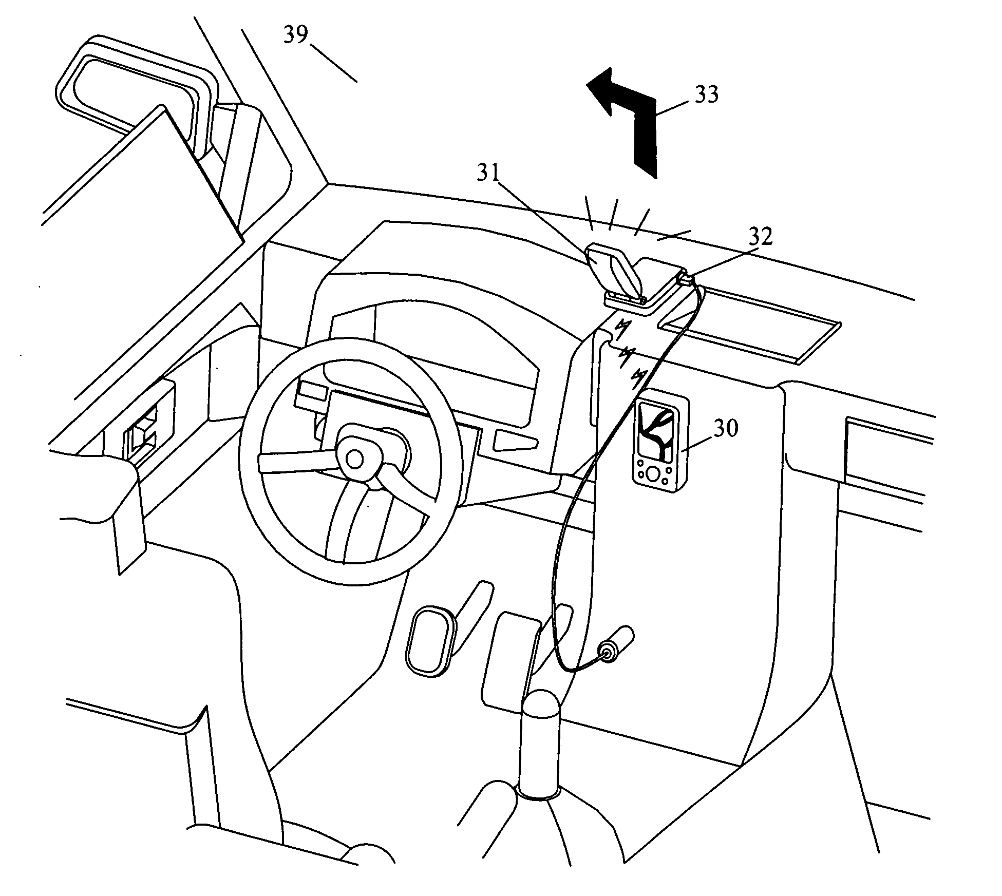 Navigation system and portable head up display thereof