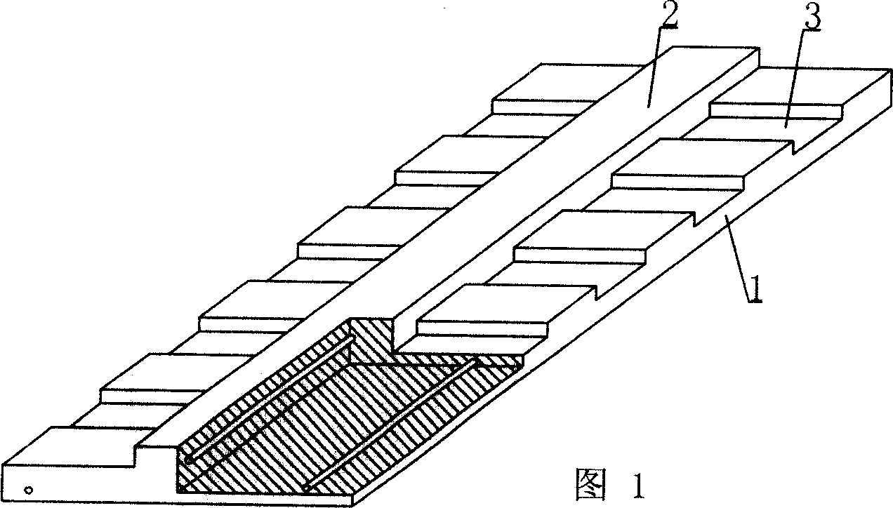 Steel reinforced concrete ribbed precast slab