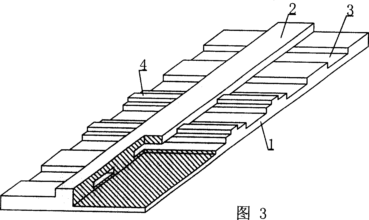 Steel reinforced concrete ribbed precast slab