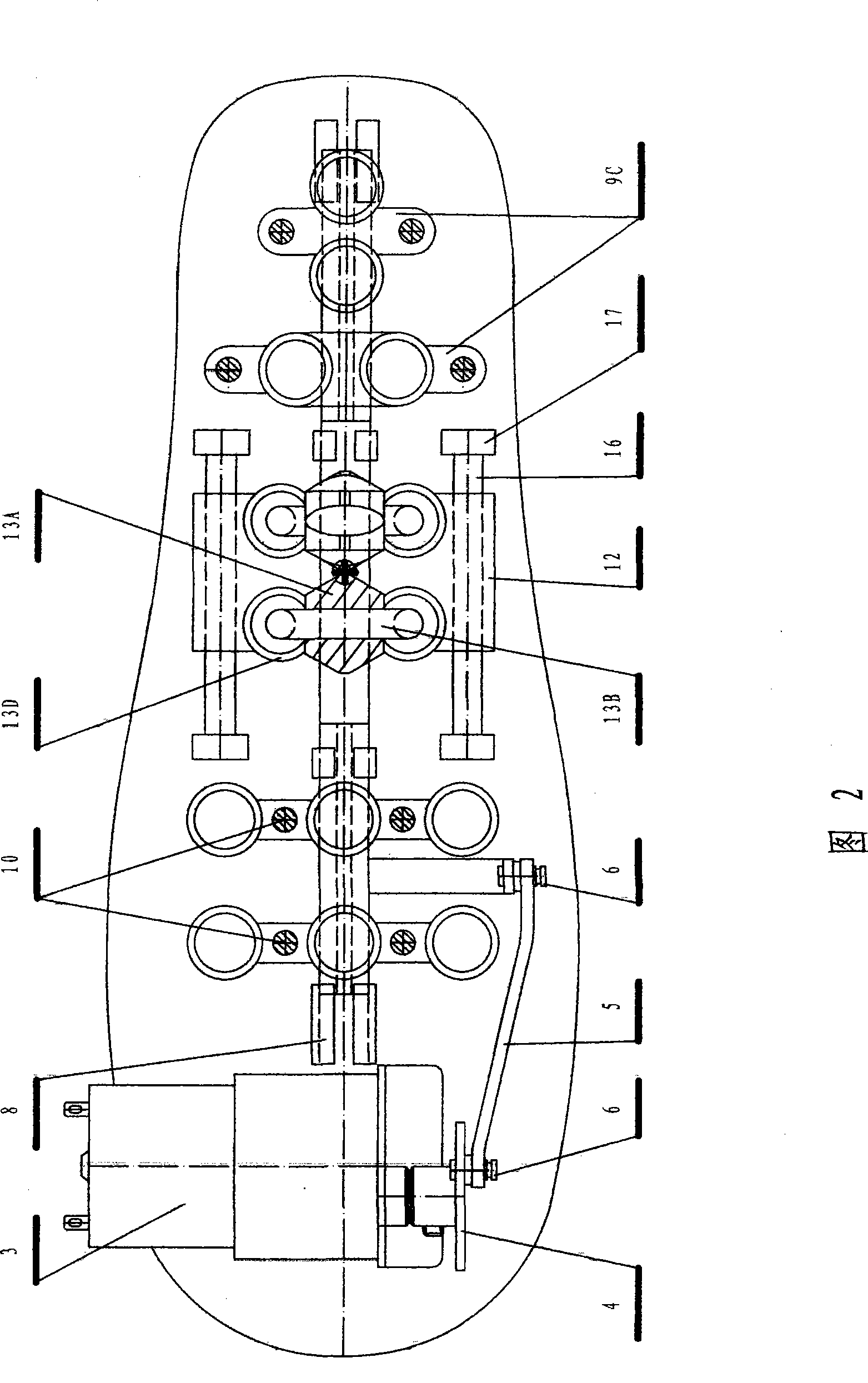 Full automatic point-twisting type foot-sole massaging device