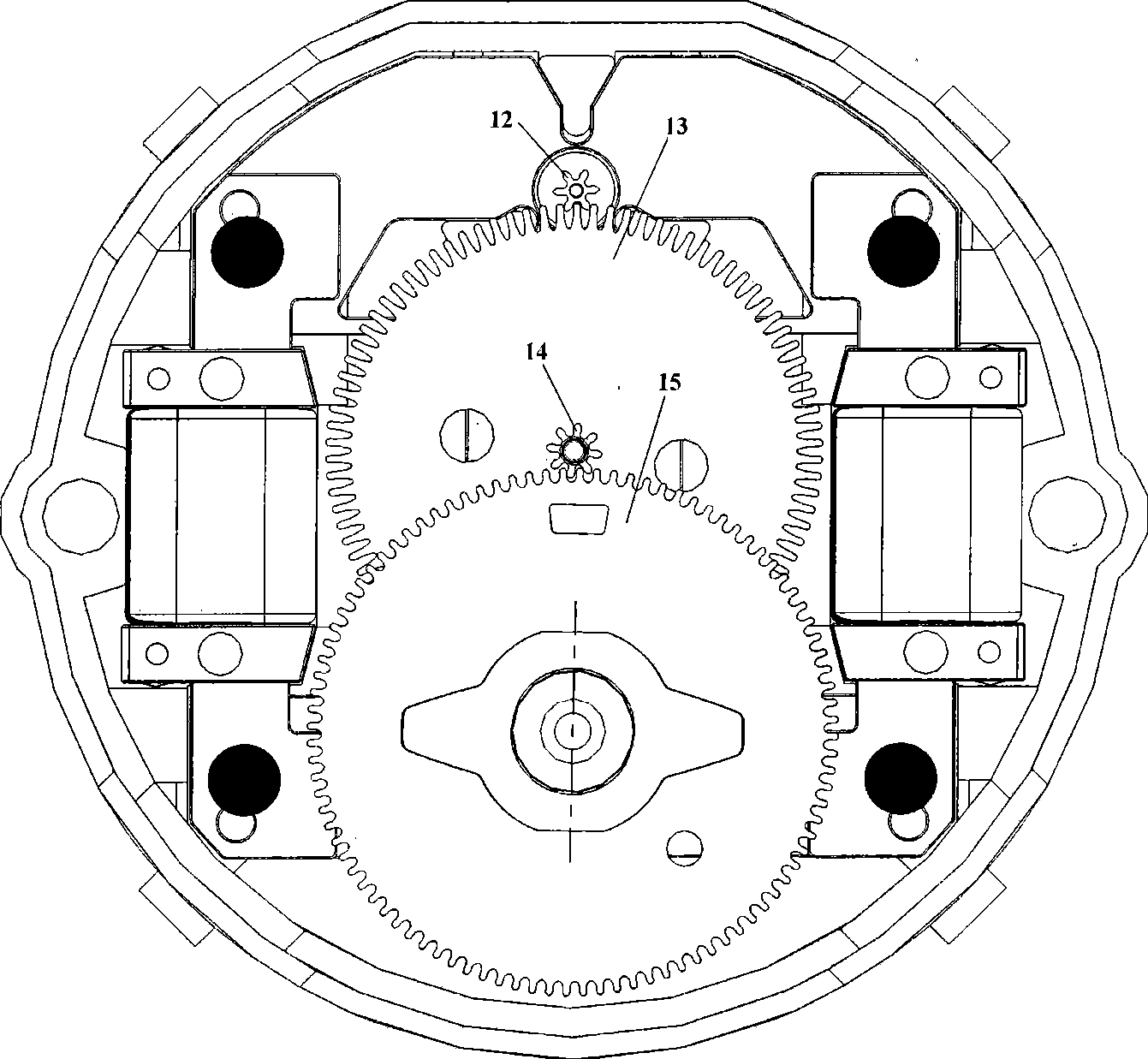 Transmission gear of automobile instrument motor