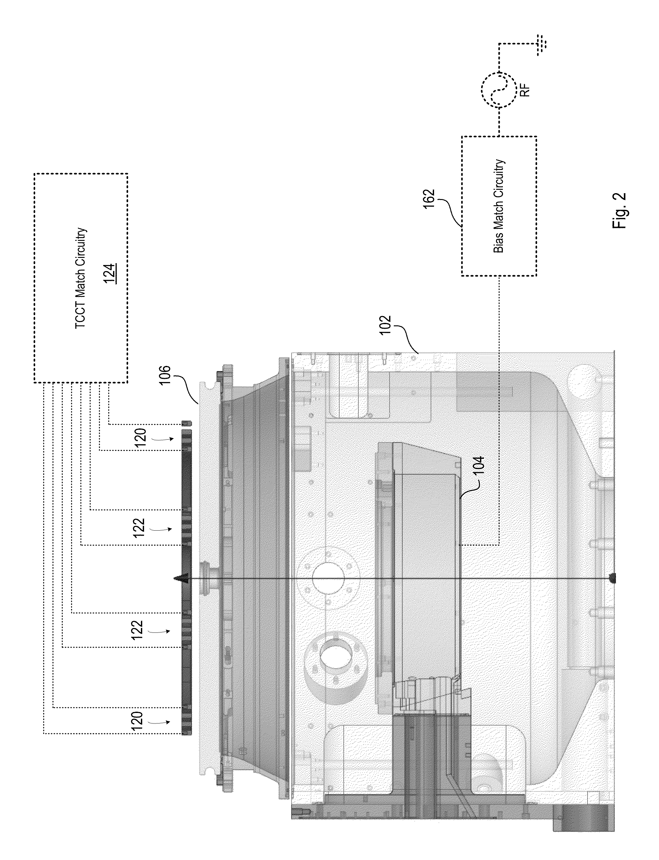 Tcct match circuit for plasma etch chambers