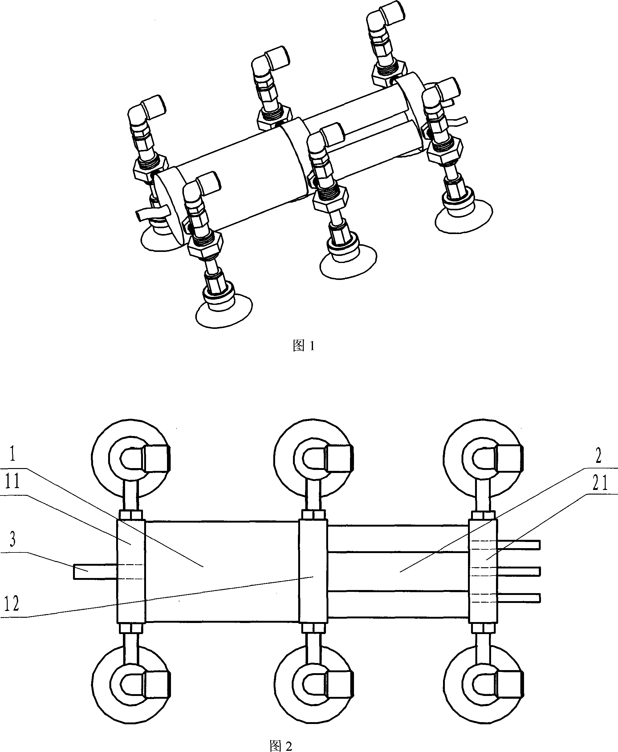 Pneumatic flexible wall climbing robot