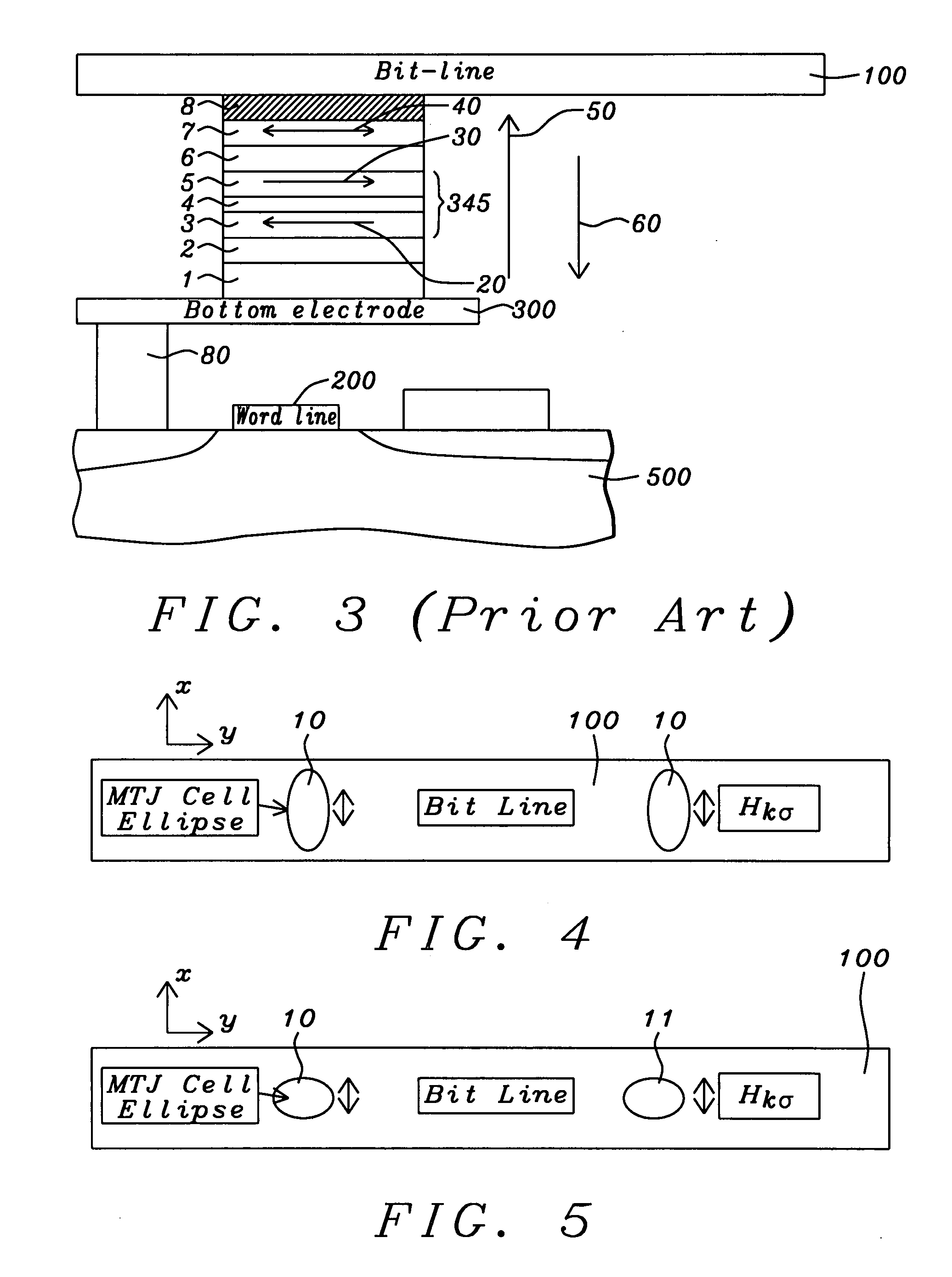 MRAM with means of controlling magnetic anisotropy