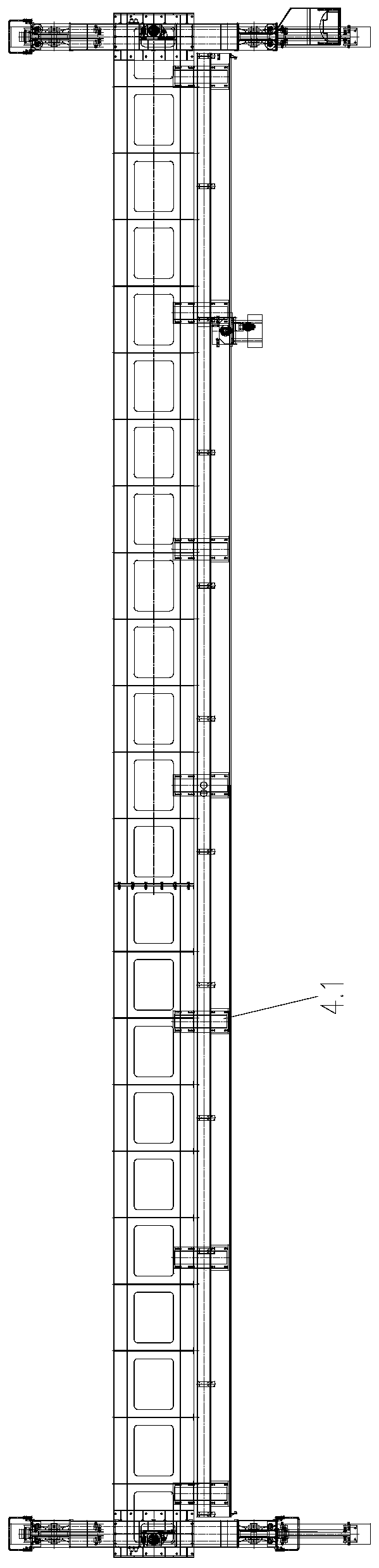 Large-span code spraying machine