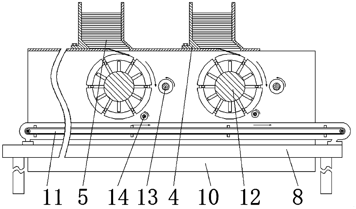 Horizontal roller suction collating machine