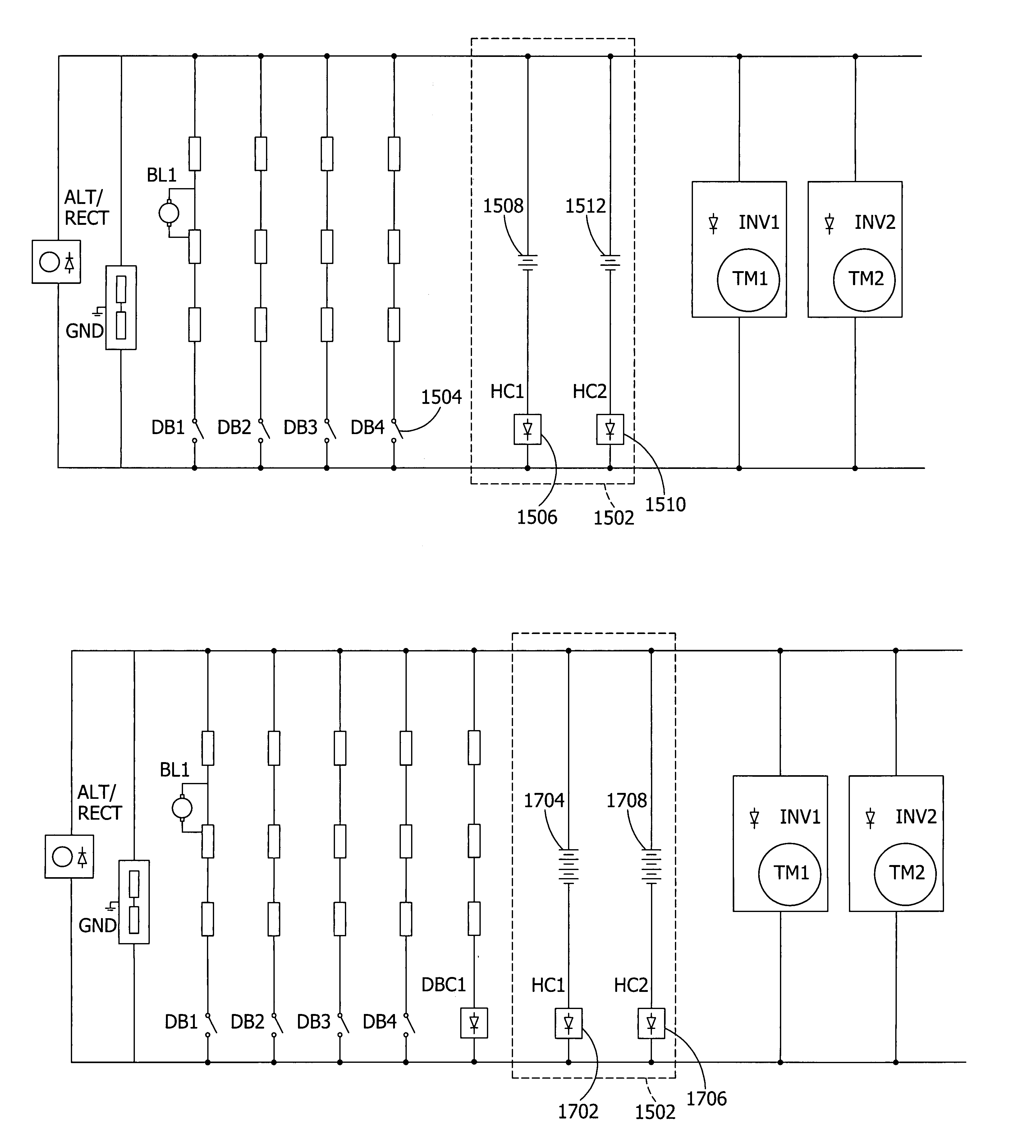 Hybrid energy off highway vehicle propulsion circuit