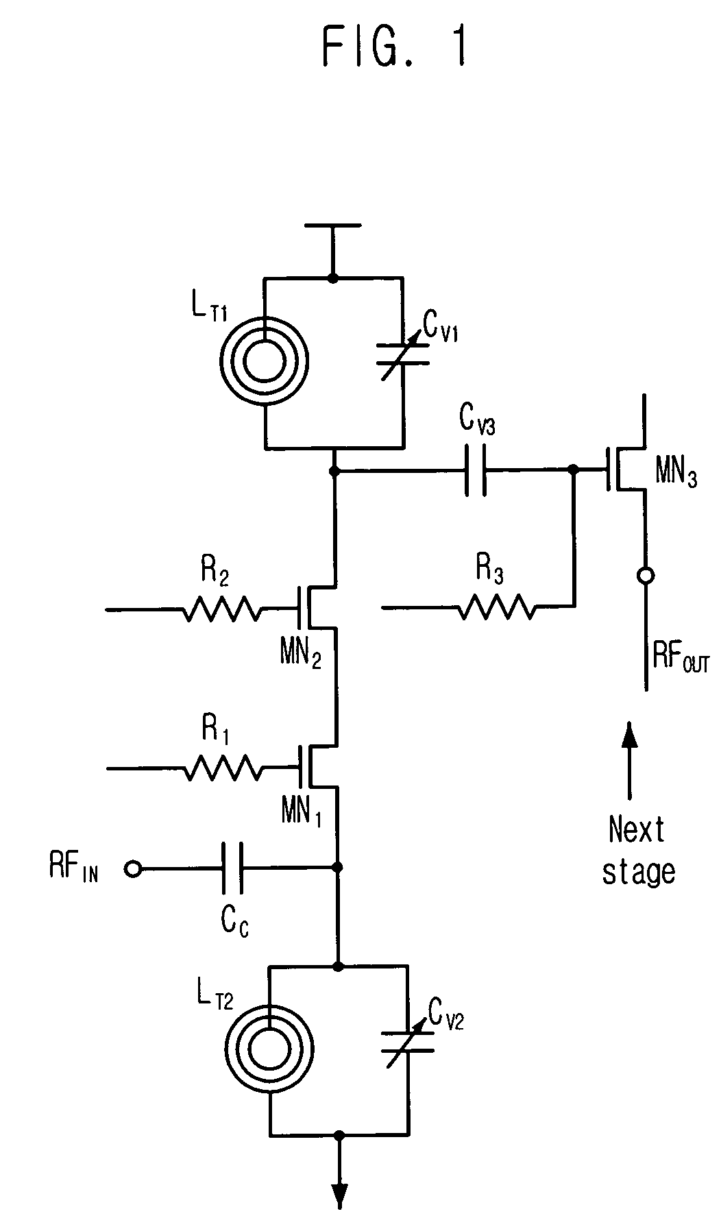 Low noise amplifier for wideband tunable matching