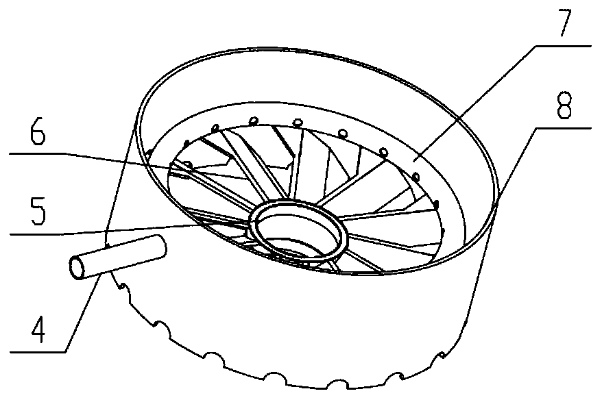 High efficient whirl tray suitable for ship exhaust gas washing tower