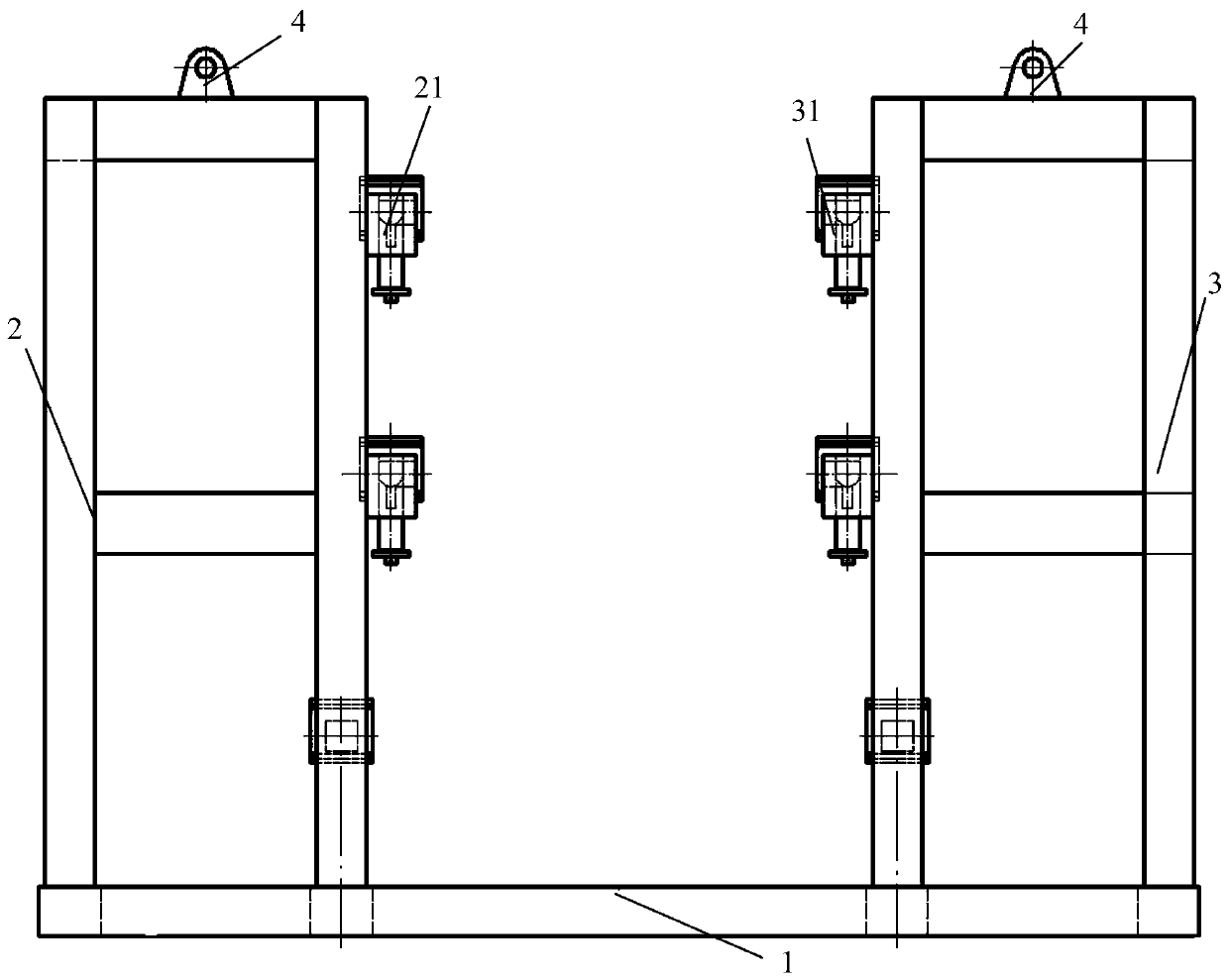 A nuclear power generator static blade seat placement bracket