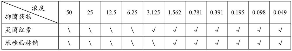 Composition of prodigiosin and oxacillin or derivatives thereof, use thereof and medicament containing same