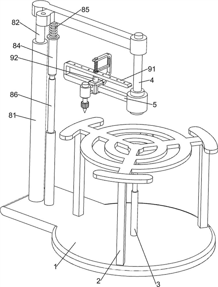 Round wood board marking device for wooden toy production and processing