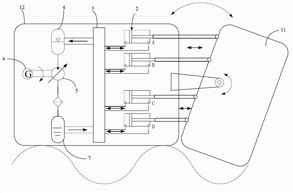 Wave power generation system and wave power generation control method