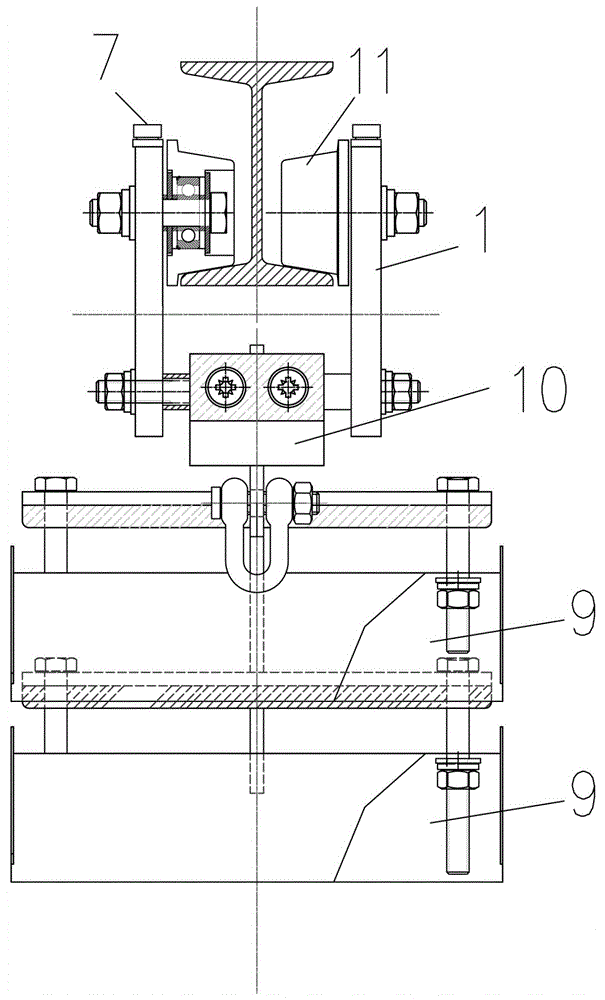 Festoon cable with rapid conical roll replacement device