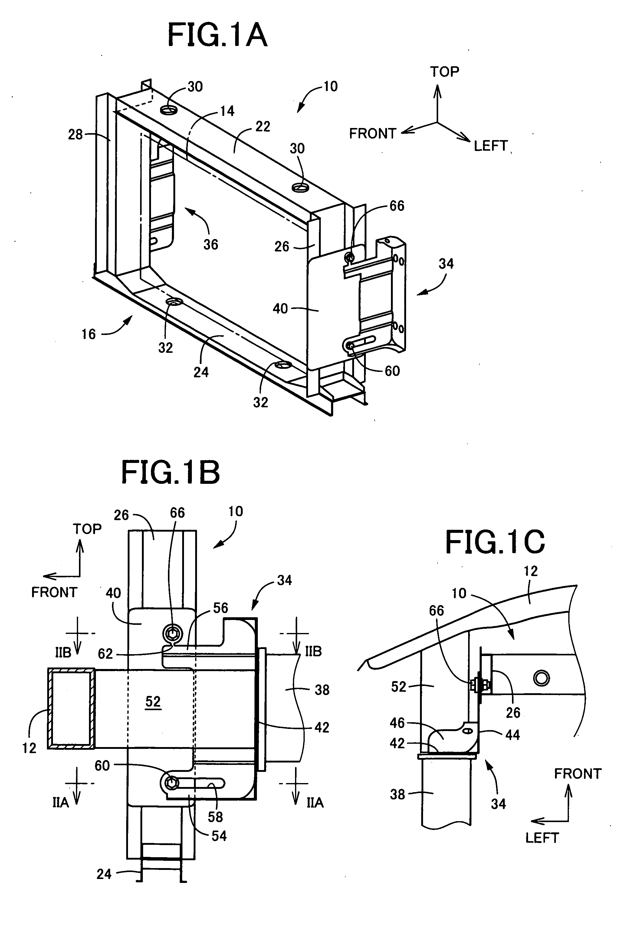 Support structure for cooling unit for vehicle