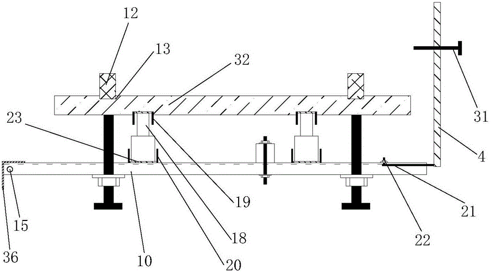 Outer shear wall suspension board stereotyping aluminum template supporting system and construction method