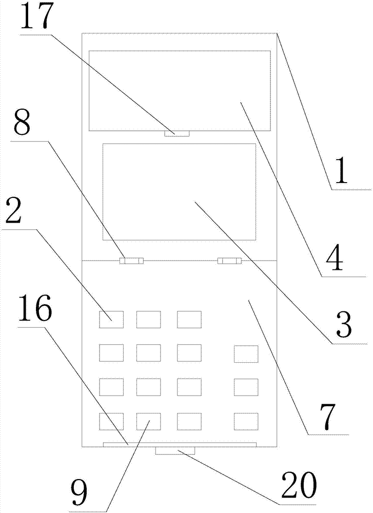 POS machine with waterproof and cleanable key surface