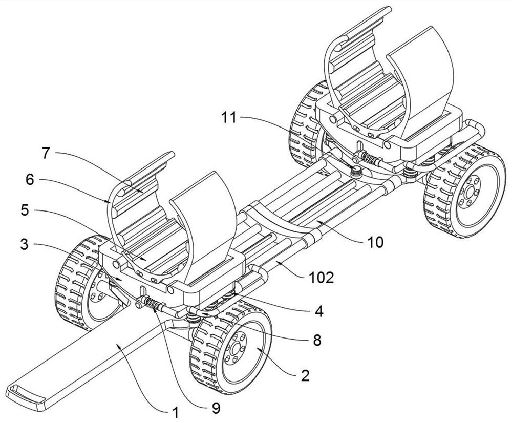 A light pole transportation device for urban road lighting engineering