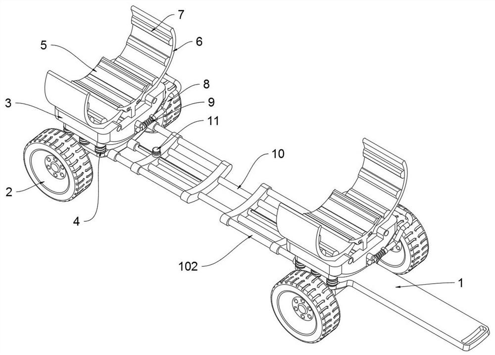 A light pole transportation device for urban road lighting engineering