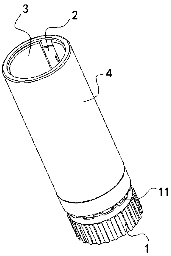 Oil-free, glue-free and easily sliding lipstick pipe