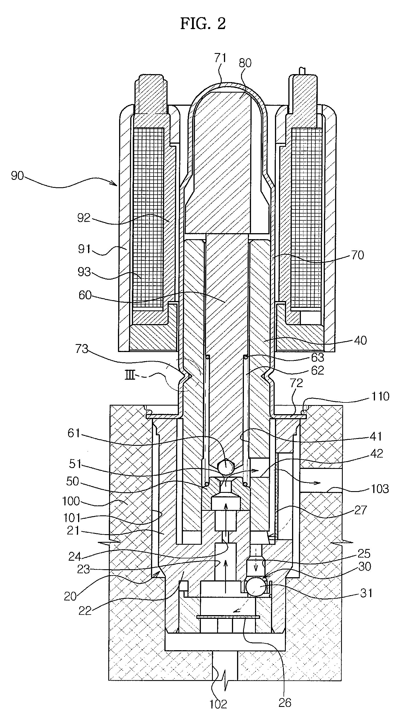 Solenoid valve for brake system