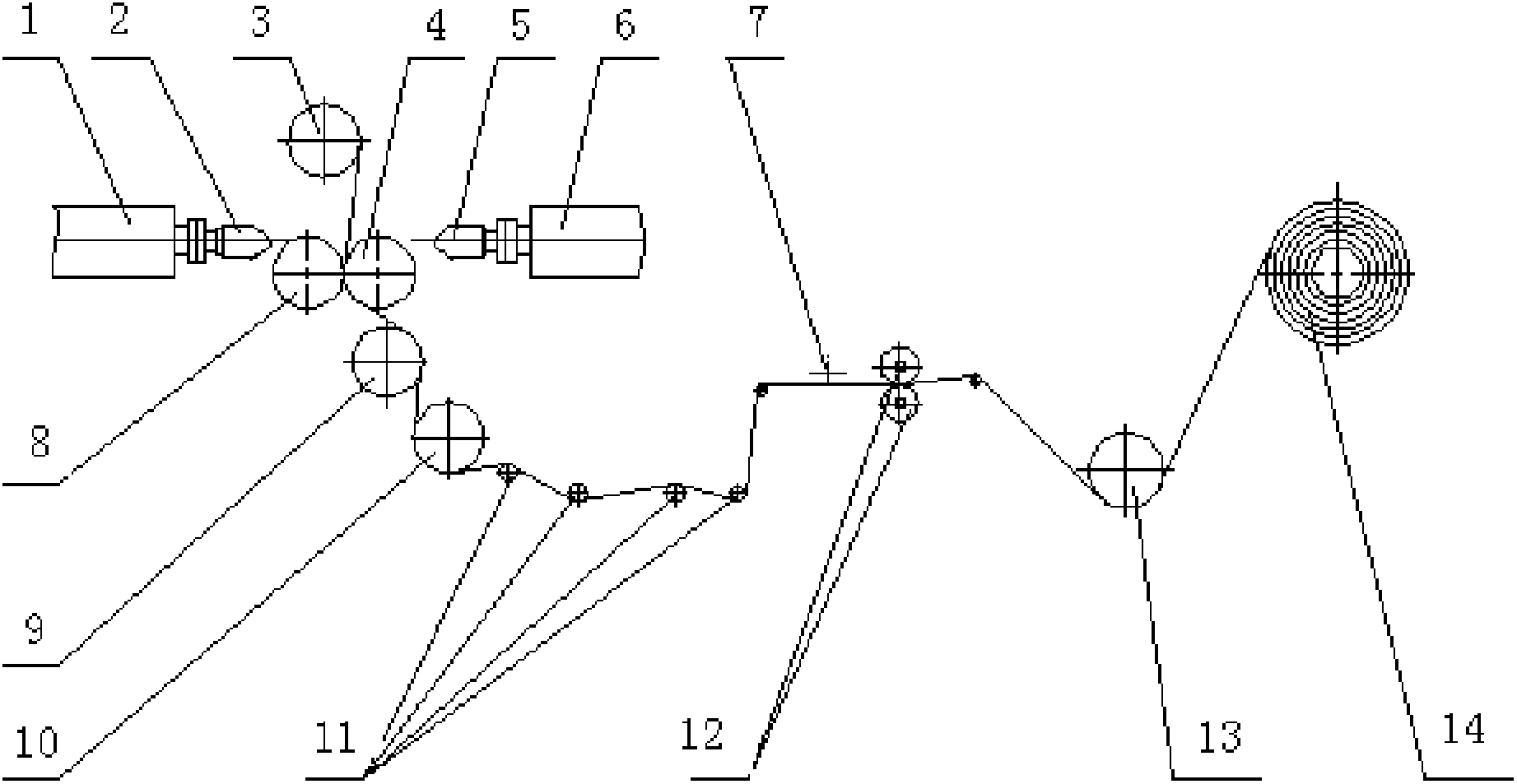 Process and equipment for continuously producing and molding dual-extrusion current coating plastic clip net film products