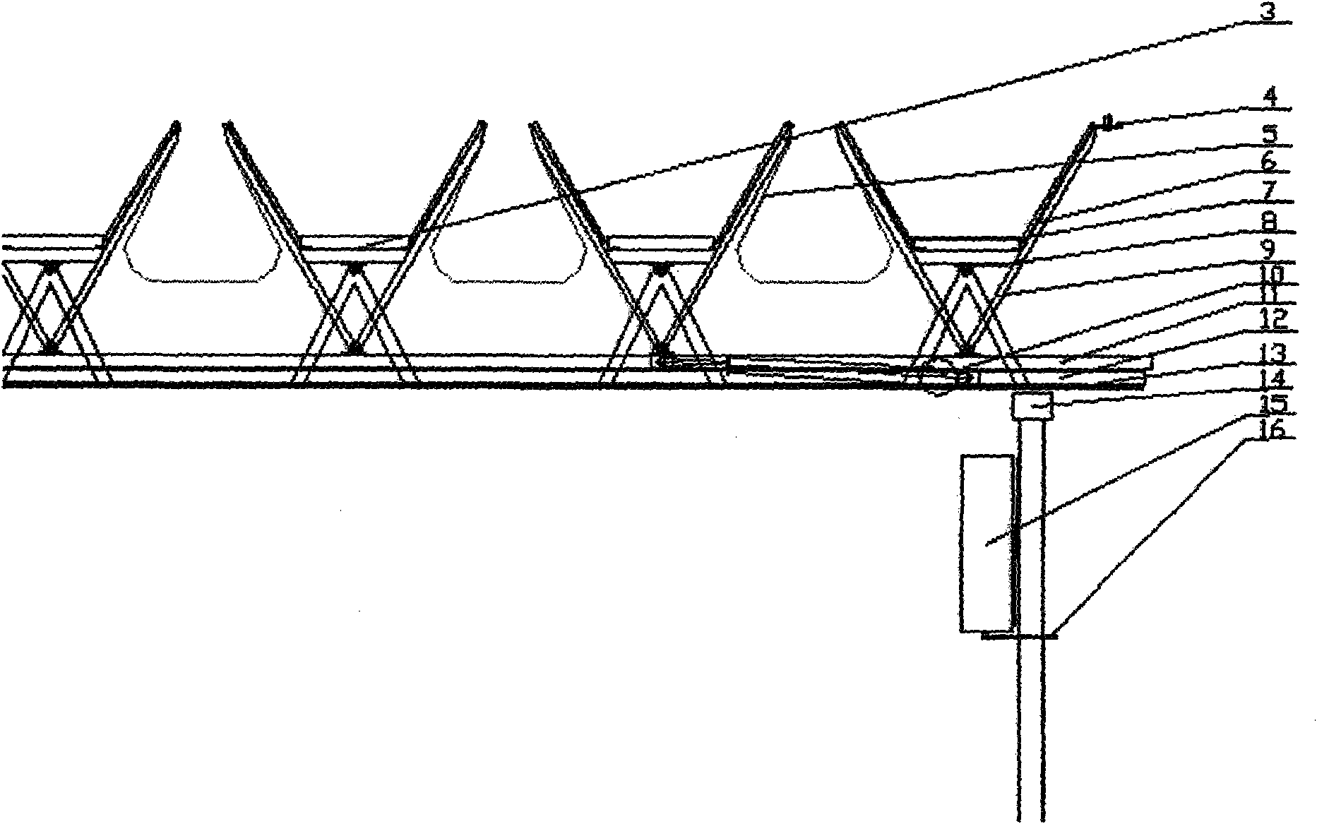 Building material-type roof photovoltaic tracking tile generating system