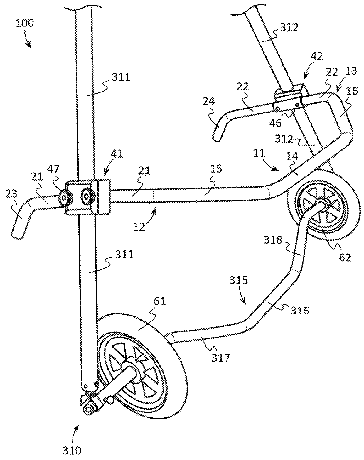 Hang glider control device