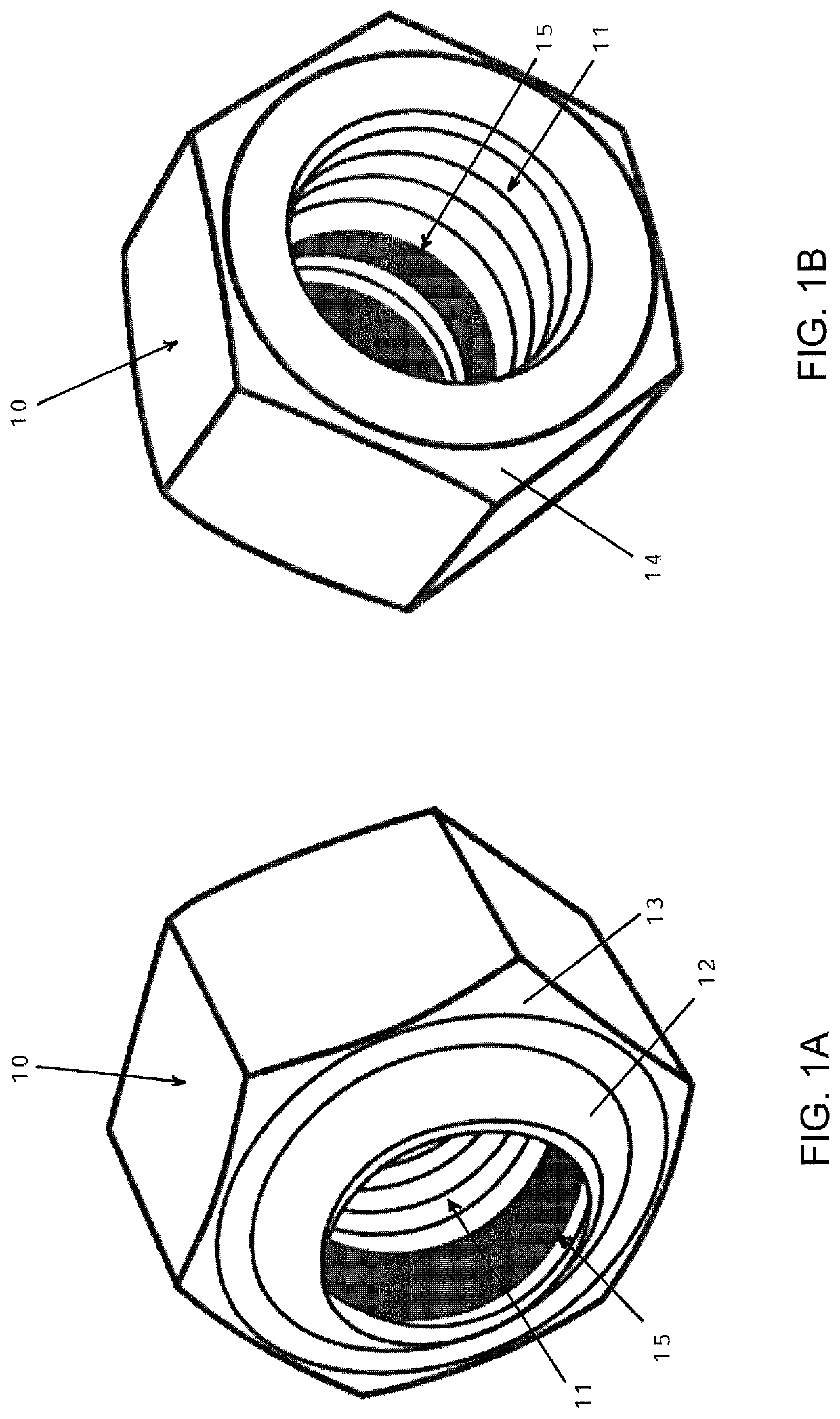 One-piece self-locking nut