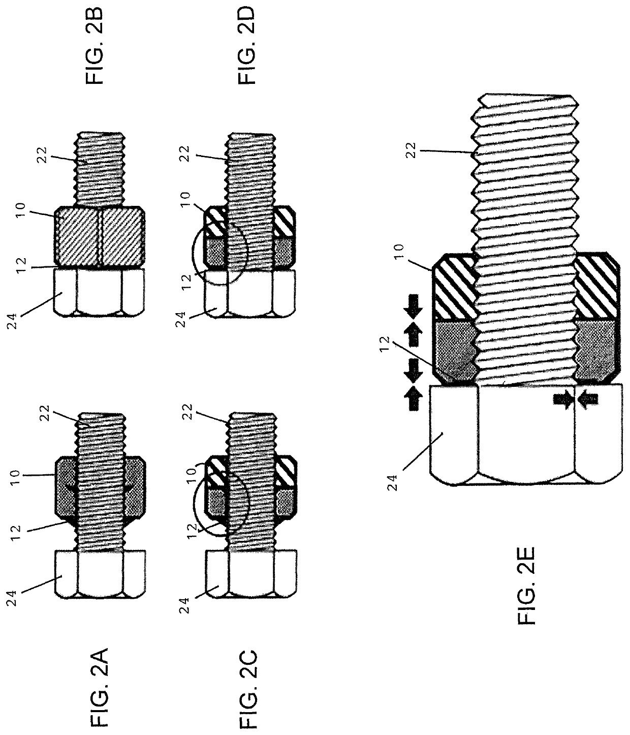 One-piece self-locking nut