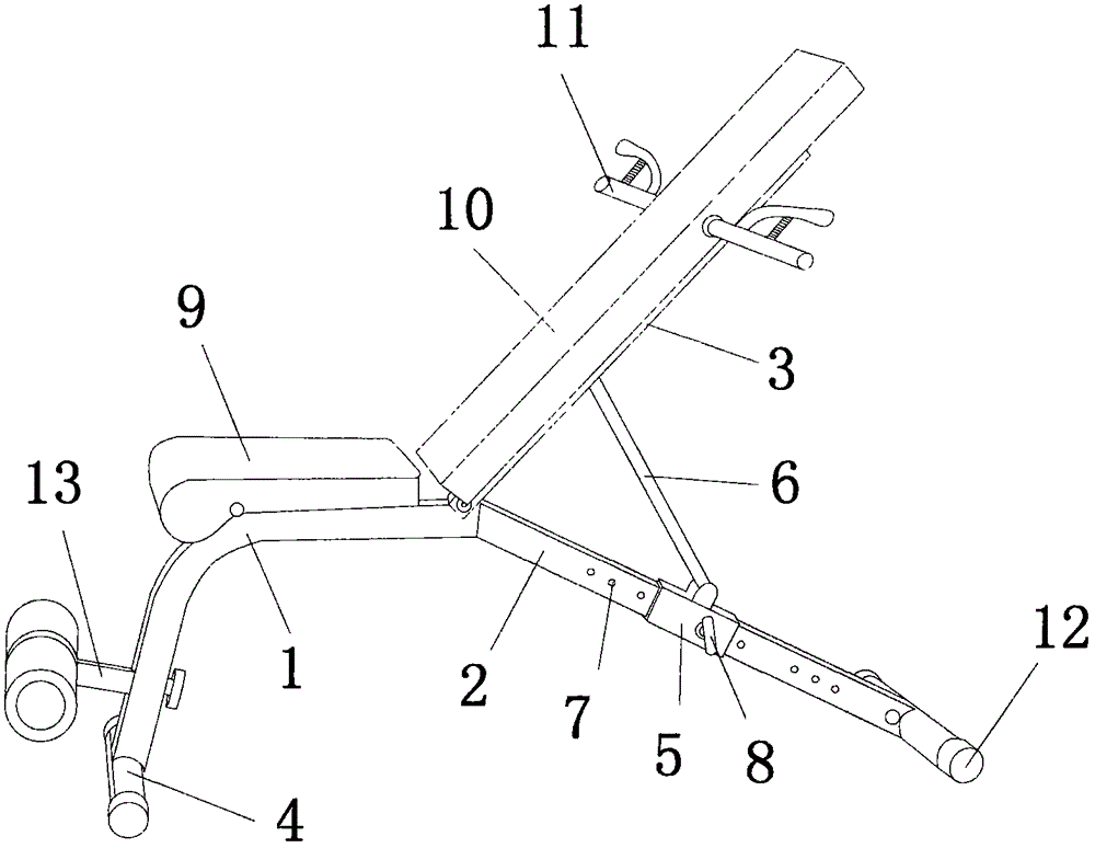 Adjustable abdomen-exercising plate