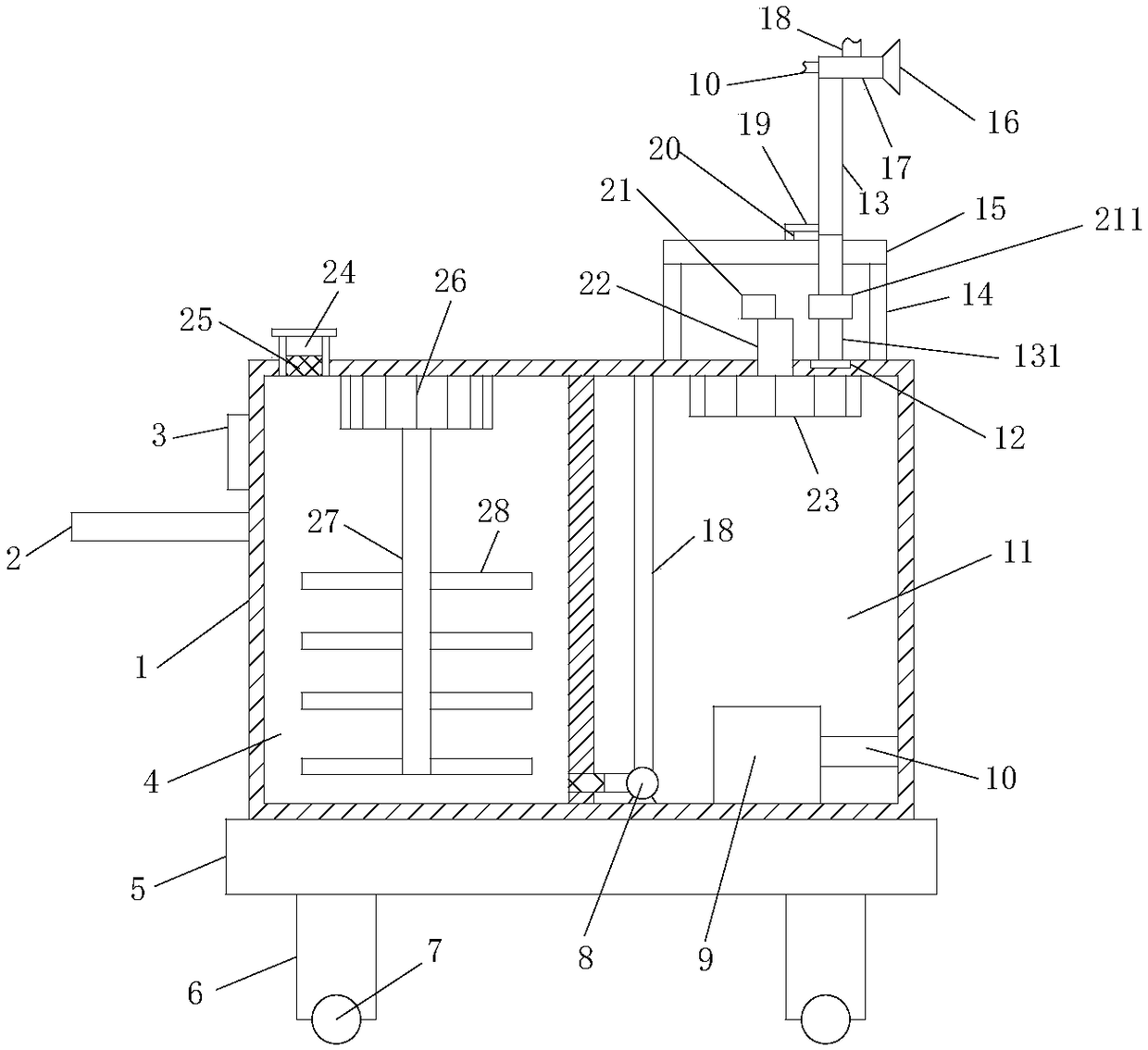 Pneumatic sprayer for fruit tree planting