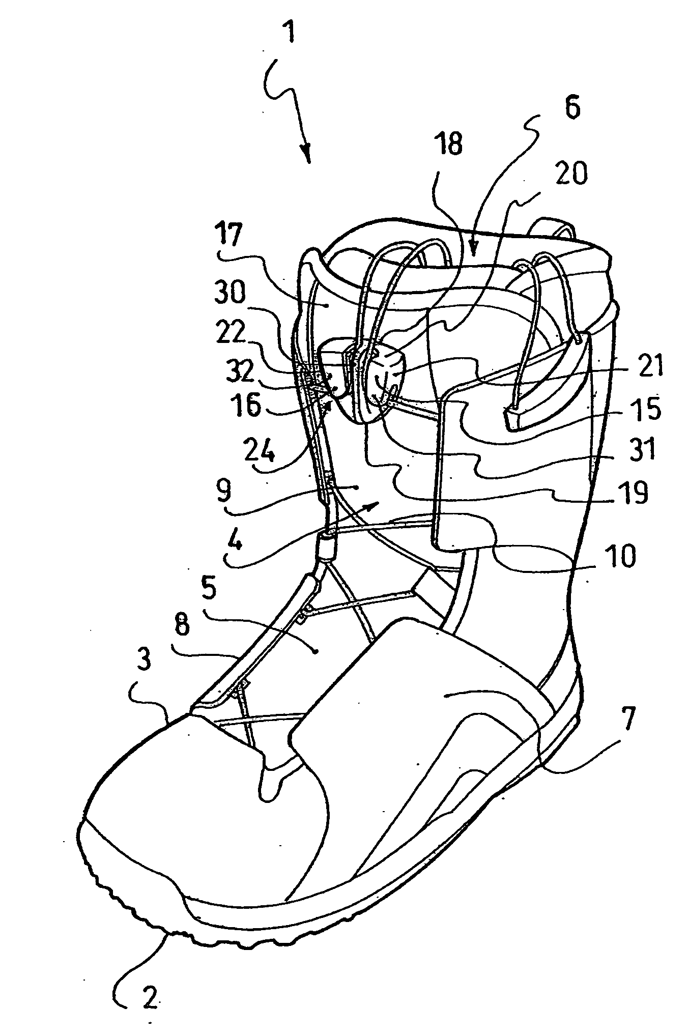 Device for blocking flexible strands