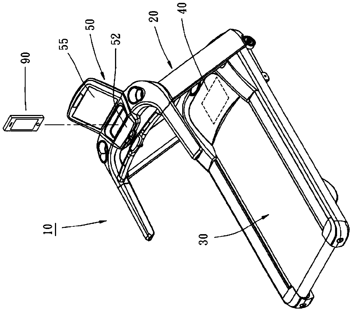 Sports equipment that utilizes portable electronic devices to enhance control panel functions