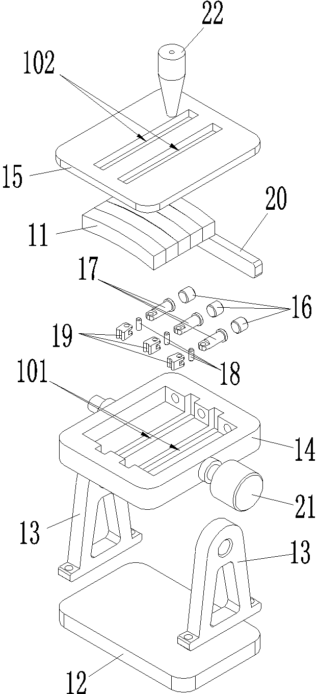 Grinding wheel segment manufacturing method and cutting clamp for implementing same