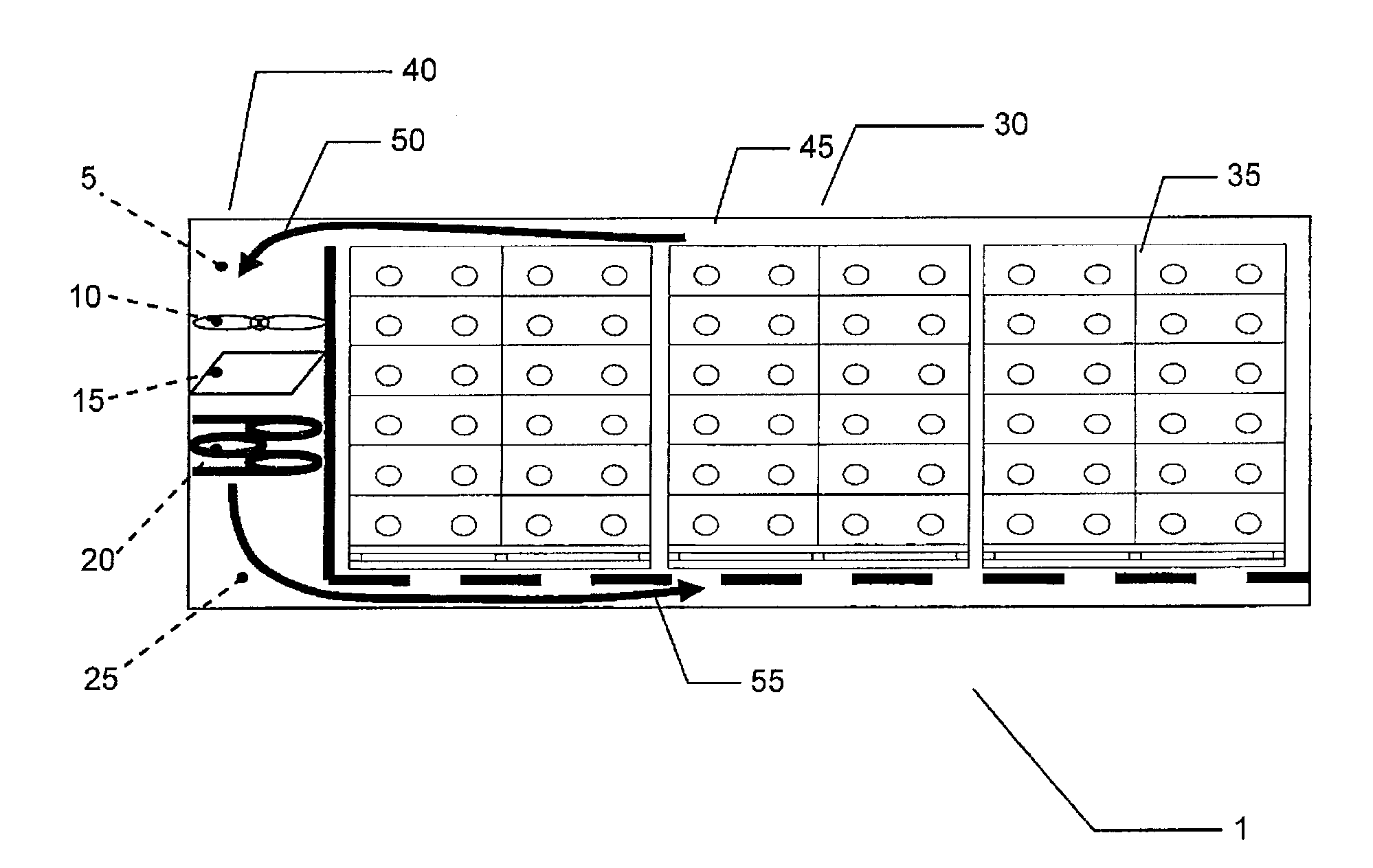 Method and system for temperature control in refrigerated storage spaces