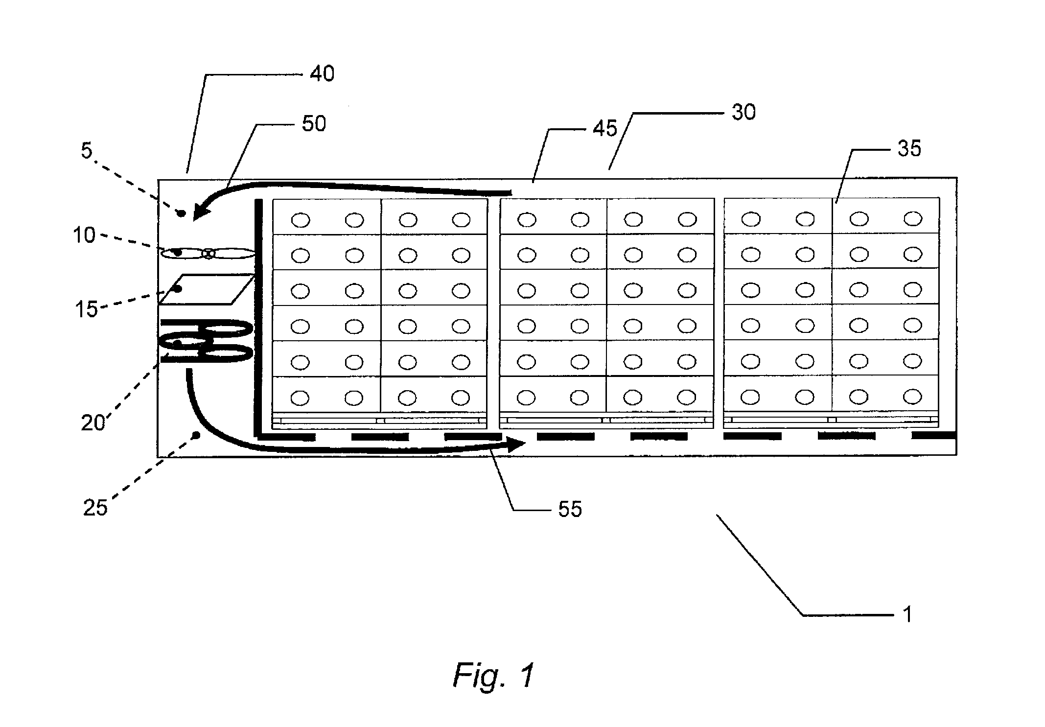 Method and system for temperature control in refrigerated storage spaces