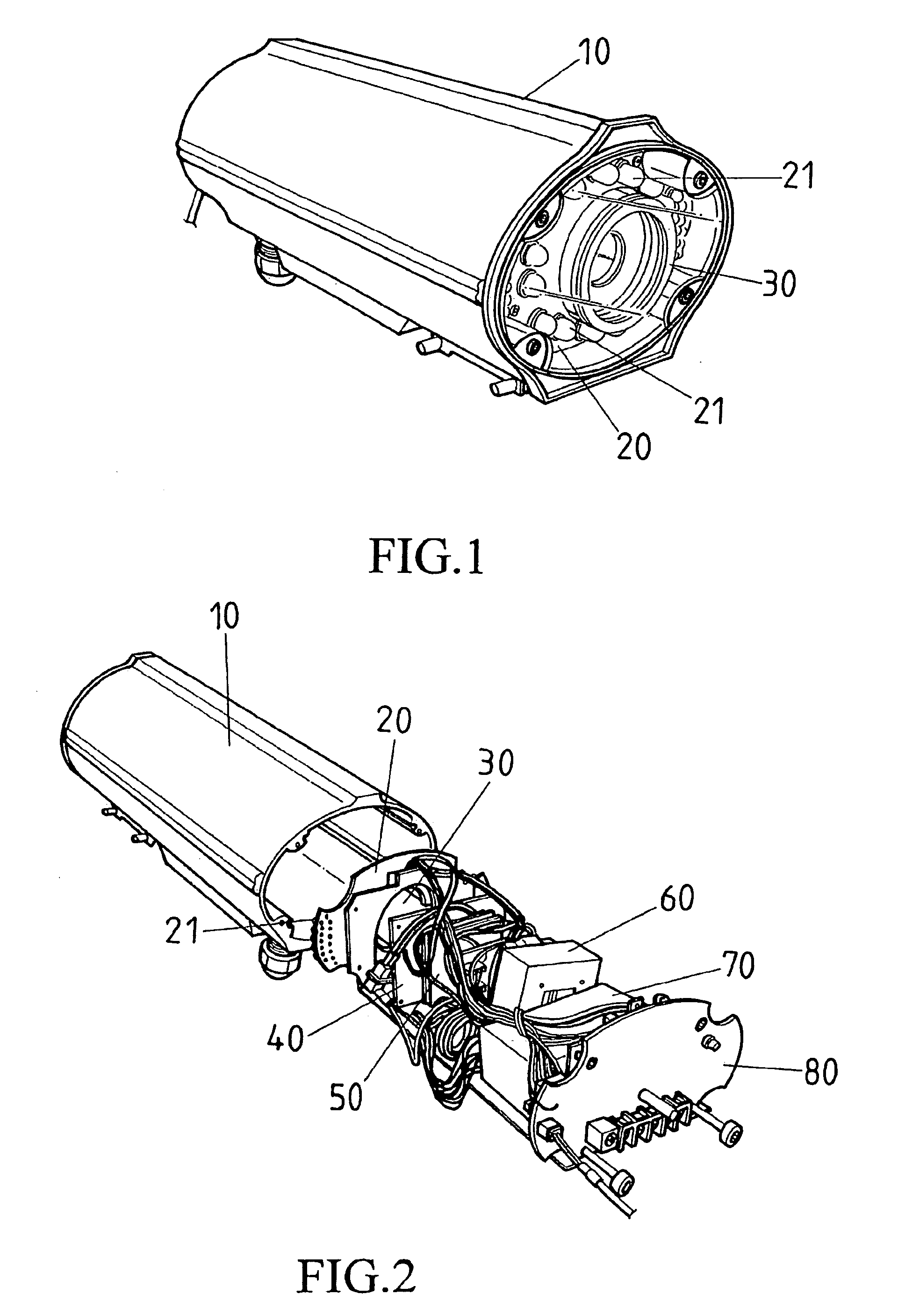 Close-circuit television camera having an UPS system